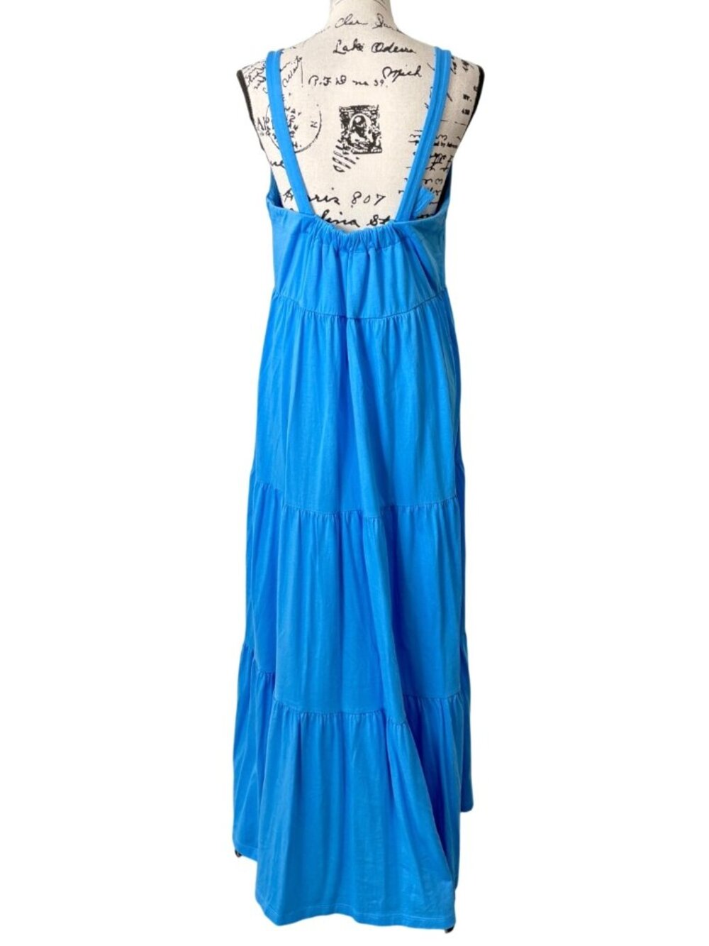 Lilly Pulitzer Womens Size L Midi Dress Miri Lunar Blue Cotton Tiered Sleevless - Picture 4 of 10
